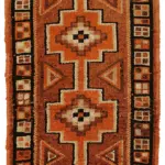 Herki Eskitme Turuncu Pamuk Üzerine Yün El Dokuma Halı-092x296