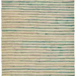 İskandinav Multi Renk Çizgili Pamuk Üzerinde Yün El Dokuma Halı-175x250