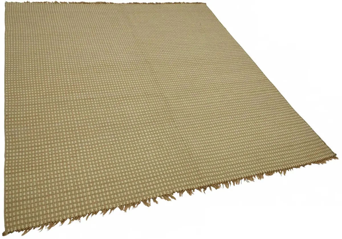 İskandinav Kahverengi Modern Dizayn Pamuk Üzerinde Yün El Dokuma Halı-178x210 - Görsel 2