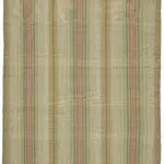 İskandinav Bej Çizgili Pamuk Üzerine Yün El Dokuma Halı-180x252