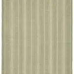 İskandinav Bej Çizgili Pamuk Üzerine Yün El Dokuma Halı-181x286