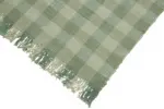 İskandinav Yeşil Çizgili Pamuk Üzerine Yün El Dokuma Halı-180x256 - Görsel 4