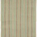 İskandinav Multi Renk Çizgili Pamuk Üzerinde Yün El Dokuma Halı-180x230