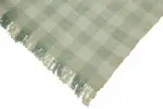 İskandinav Yeşil Çizgili Pamuk Üzerine Yün El Dokuma Halı-178x266 - Görsel 4