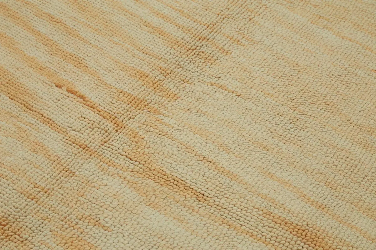 İskandinav Turuncu Modern Dizayn Pamuk Üzerinde Yün El Dokuma Halı-175x267 - Görsel 5