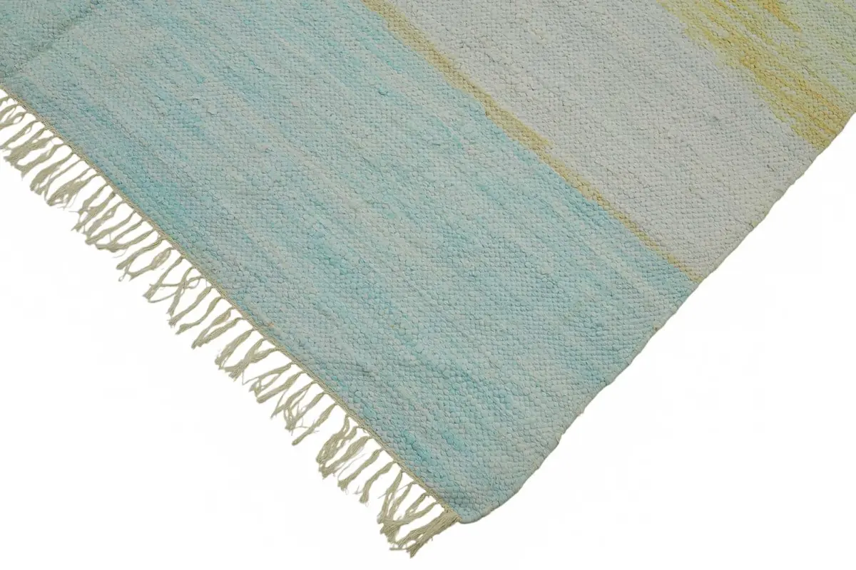 İskandinav Multi Renk Modern Dizayn Pamuk Üzerinde Yün El Dokuma Halı-170x248 - Görsel 4