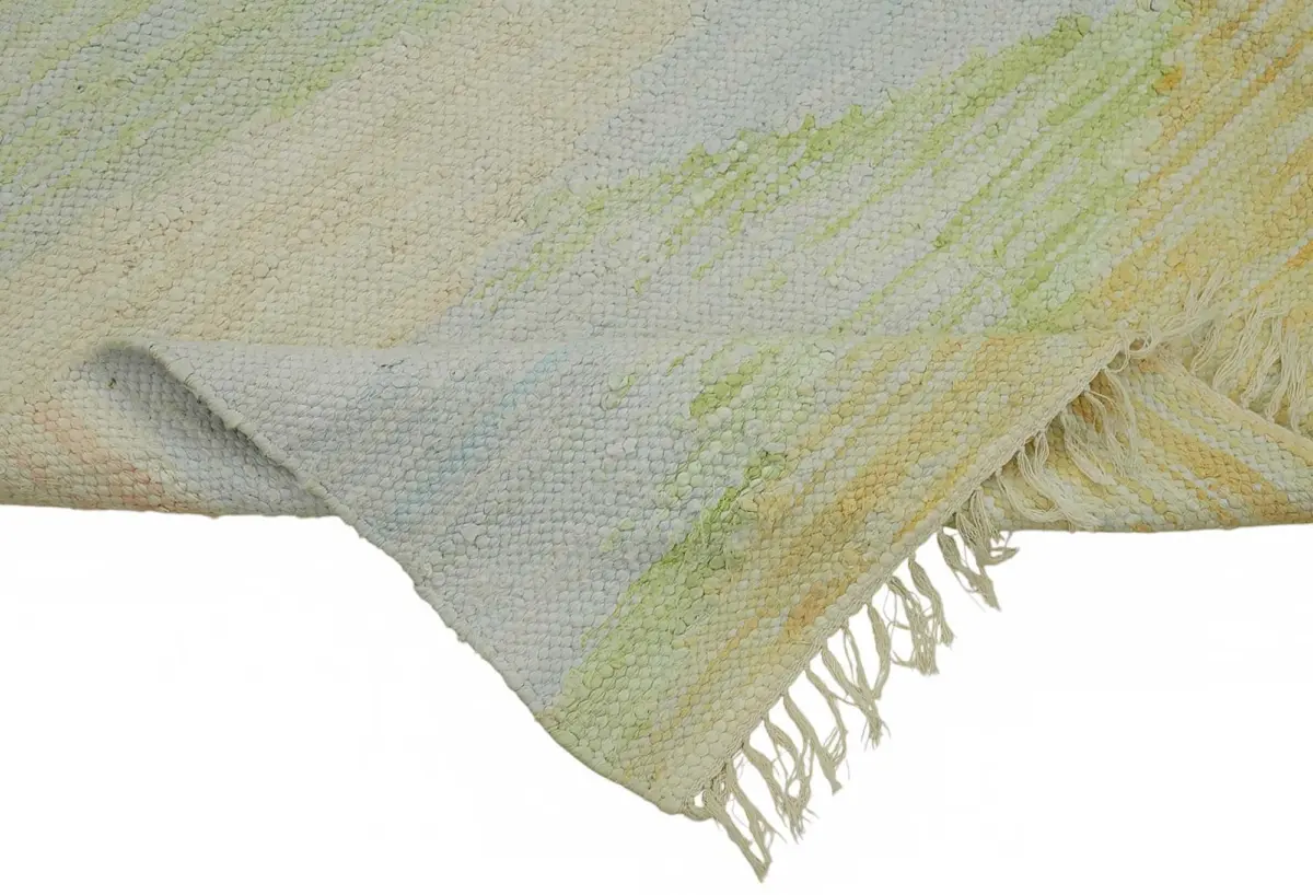 İskandinav Multi Renk Modern Dizayn Pamuk Üzerinde Yün El Dokuma Halı-170x248 - Görsel 6