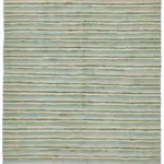 İskandinav Multi Renk Çizgili Pamuk Üzerinde Yün El Dokuma Halı-178x264