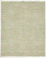 İskandinav Multi Renk Çizgili Pamuk Üzerinde Yün El Dokuma Halı-243x297