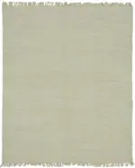 İskandinav Bej Çizgili Pamuk Üzerine Yün El Dokuma Halı-237x288