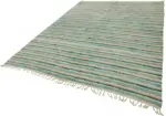 İskandinav Multi Renk Çizgili Pamuk Üzerinde Yün El Dokuma Halı-241x301 - Görsel 3