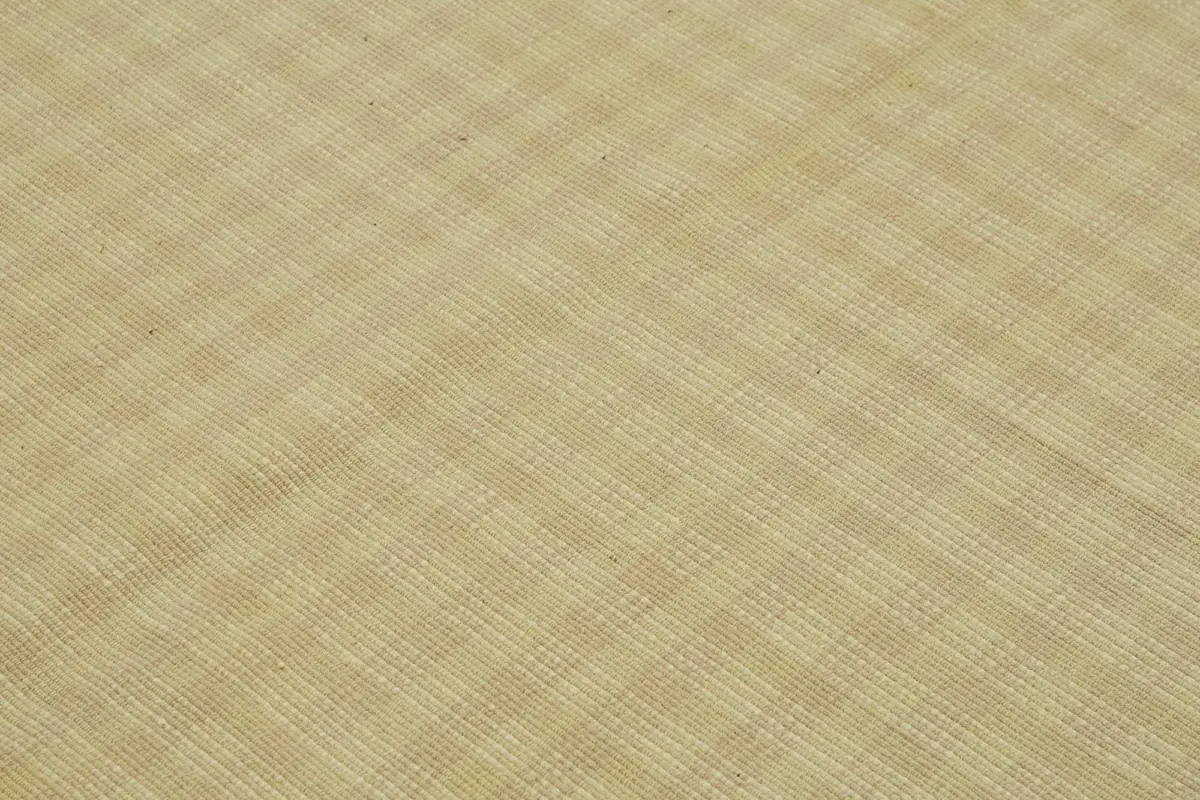 İskandinav  Sarı Modern Dizayn Pamuk Üzerine Yün El Dokuma Halı-234x265 - Görsel 5