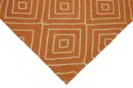 Söküntü Turuncu Geometrik Yün El Dokuma Kilim-254x303 - Görsel 4