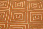 Söküntü Turuncu Geometrik Yün El Dokuma Kilim-254x303 - Görsel 5