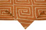Söküntü Turuncu Geometrik Yün El Dokuma Kilim-254x303 - Görsel 6