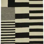 Söküntü Bej Modern Dizayn Yün El Dokuma Kilim-260x302