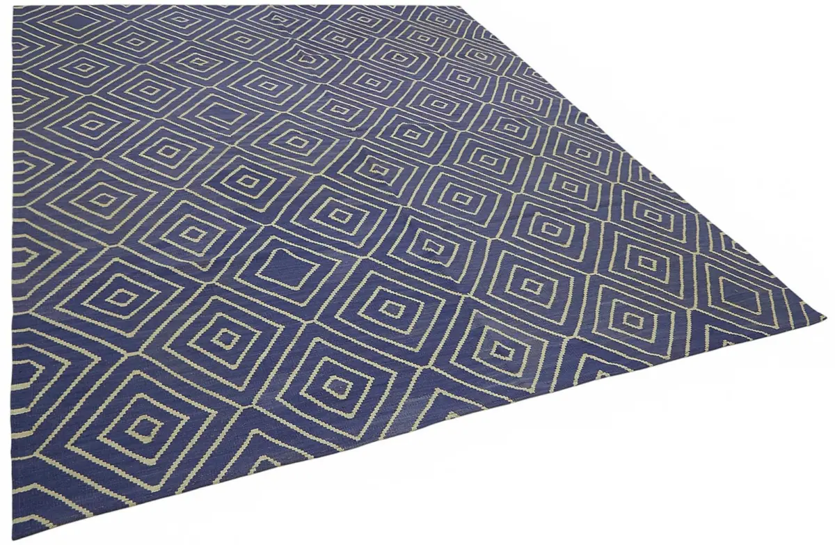 Söküntü Mor Geometrik Yün El Dokuma Kilim-250x391 - Görsel 2