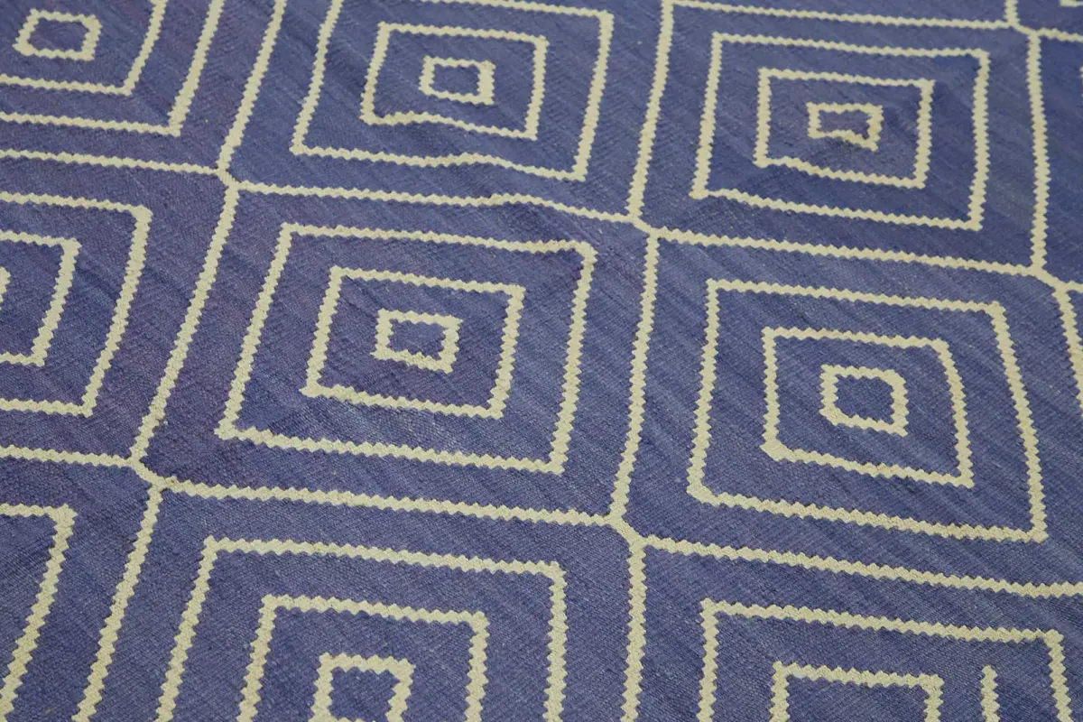 Söküntü Mor Geometrik Yün El Dokuma Kilim-250x391 - Görsel 5
