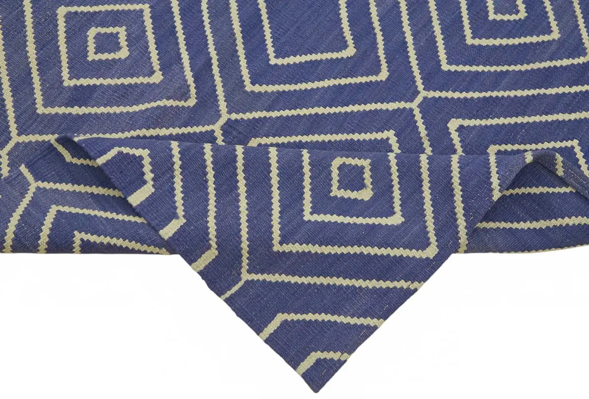 Söküntü Mor Geometrik Yün El Dokuma Kilim-250x391 - Görsel 6