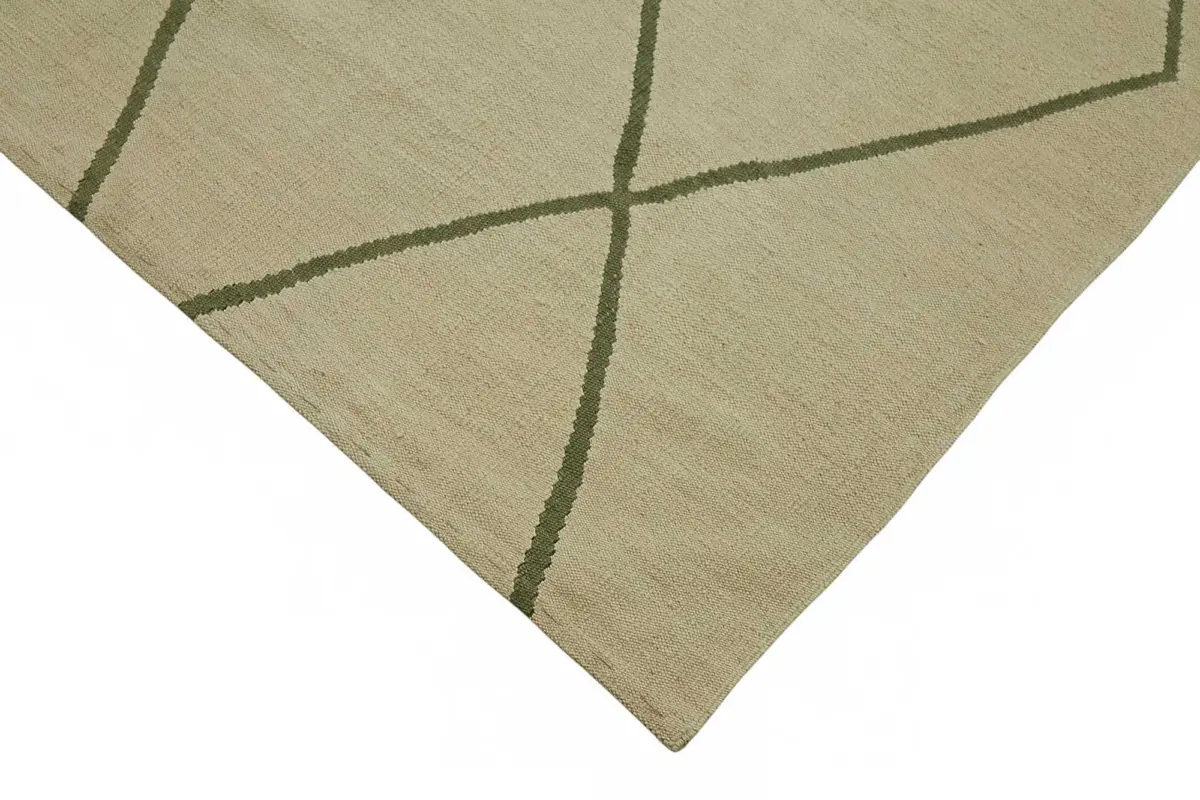 Söküntü Bej Modern Dizayn Yün El Dokuma Kilim-246x357 - Görsel 4