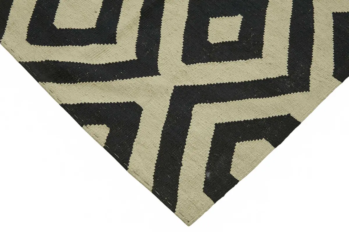 Söküntü Bej Geometrik Yün El Dokuma Kilim-318x402 - Görsel 4