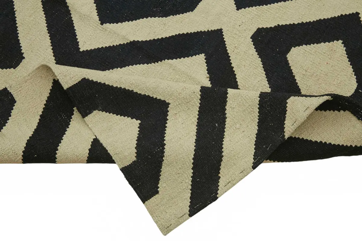 Söküntü Bej Geometrik Yün El Dokuma Kilim-318x402 - Görsel 6