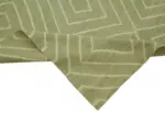 Söküntü Yeşil Geometrik Yün El Dokuma Kilim-274x336 - Görsel 6