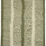 Söküntü Yeşil Çizgili Yün El Dokuma Kilim-295x387