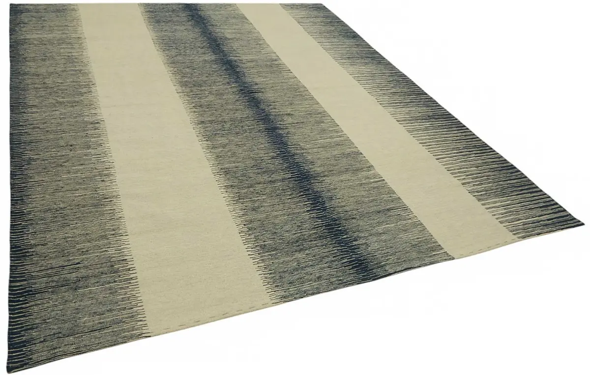 Söküntü Blue Çizgili Yün El Dokuma Kilim-238x286 - Görsel 2