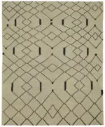 Söküntü Bej Modern Dizayn Yün El Dokuma Kilim-247x303