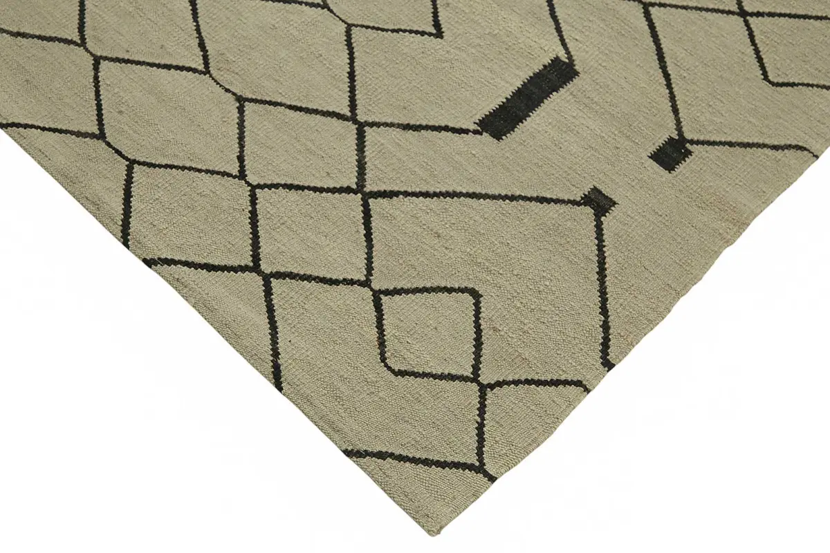 Söküntü Bej Modern Dizayn Yün El Dokuma Kilim-247x303 - Görsel 4