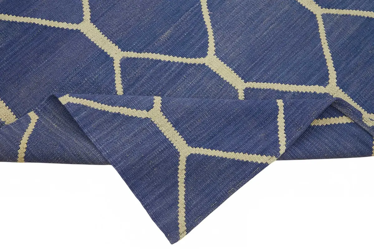 Söküntü Mor Geometrik Yün El Dokuma Kilim-250x352 - Görsel 6