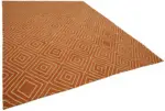 Söküntü Turuncu Geometrik Yün El Dokuma Kilim-265x350 - Görsel 2