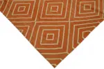 Söküntü Turuncu Geometrik Yün El Dokuma Kilim-265x350 - Görsel 4