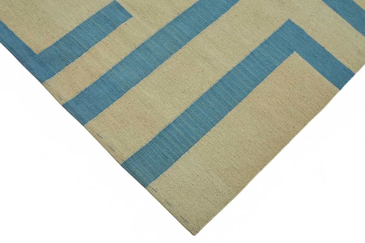 Söküntü Bej Modern Dizayn Yün El Dokuma Kilim-238x305 - Görsel 4