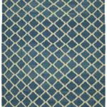 Söküntü Mavi Geometrik Yün El Dokuma Kilim-251x342
