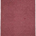 Söküntü Kırmızı Geometrik Yün El Dokuma Kilim-270x350