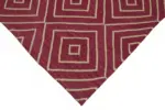 Söküntü Kırmızı Geometrik Yün El Dokuma Kilim-270x350 - Görsel 4