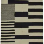 Söküntü Bej Modern Dizayn Yün El Dokuma Kilim-285x361