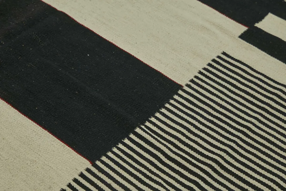 Söküntü Bej Modern Dizayn Yün El Dokuma Kilim-285x361 - Görsel 5