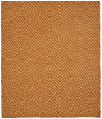 Söküntü Turuncu Geometrik Yün El Dokuma Kilim-258x300