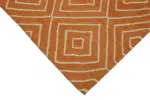 Söküntü Turuncu Geometrik Yün El Dokuma Kilim-258x300 - Görsel 4