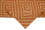 Söküntü Turuncu Geometrik Yün El Dokuma Kilim-258x300 - Görsel 6