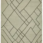 Söküntü Bej Modern Dizayn Yün El Dokuma Kilim-260x334