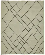 Söküntü Bej Modern Dizayn Yün El Dokuma Kilim-260x334