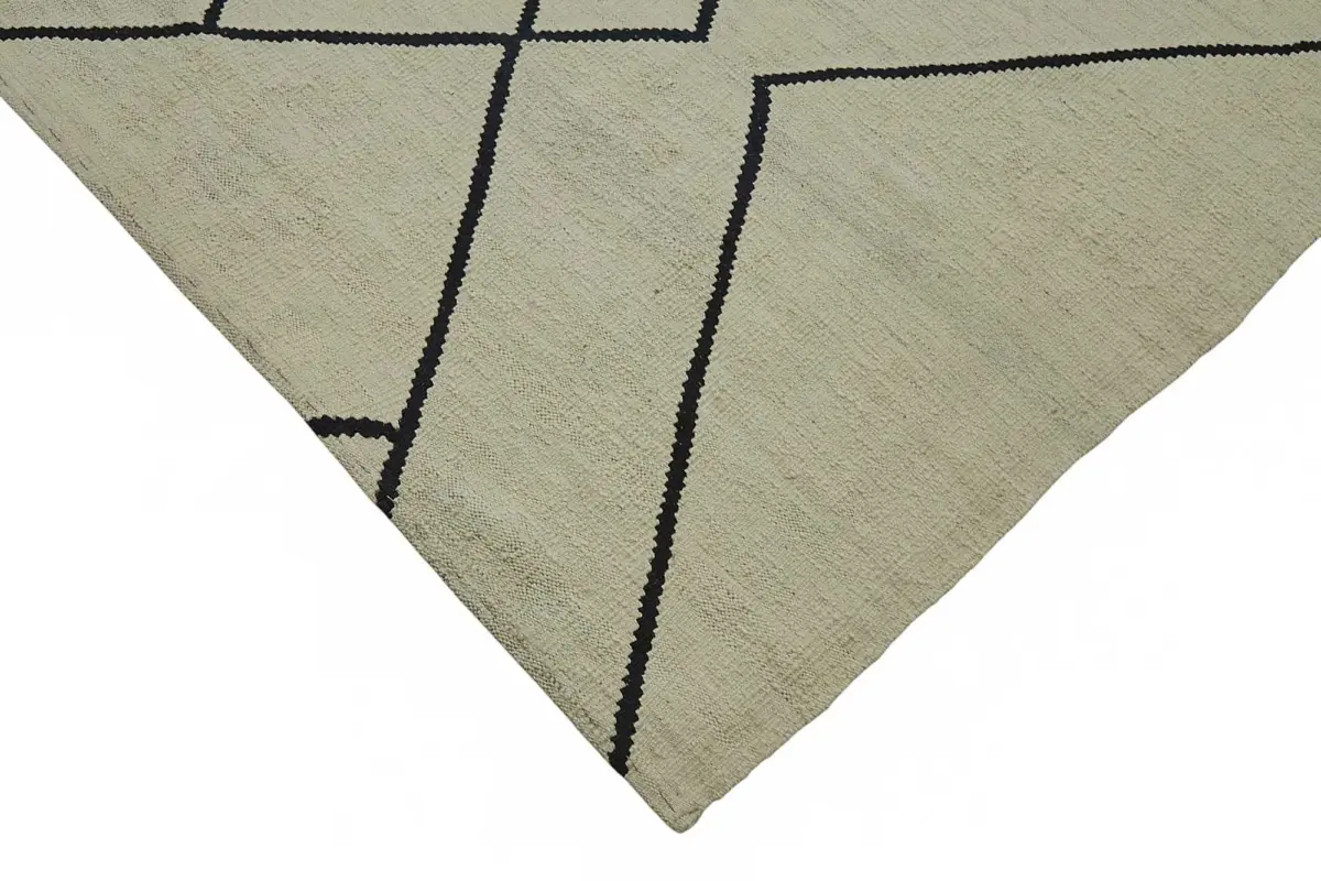 Söküntü Bej Modern Dizayn Yün El Dokuma Kilim-260x334 - Görsel 4
