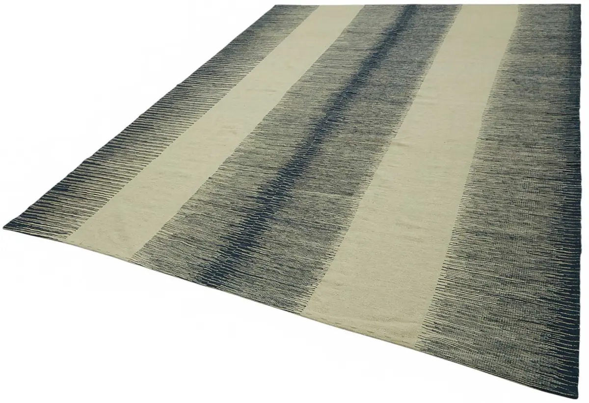 Söküntü Mavi Çizgili Yün El Dokuma Kilim-247x328 - Görsel 3