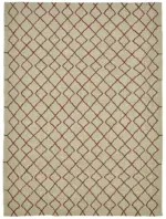Söküntü Bej Modern Dizayn Yün El Dokuma Kilim-246x342