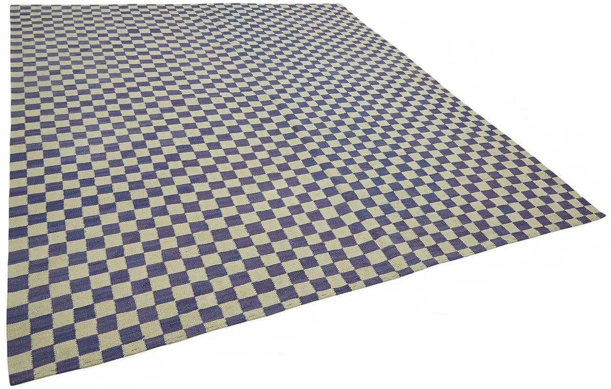 Söküntü Mor Modern Dizayn Yün El Dokuma Kilim-260x304 - Görsel 2