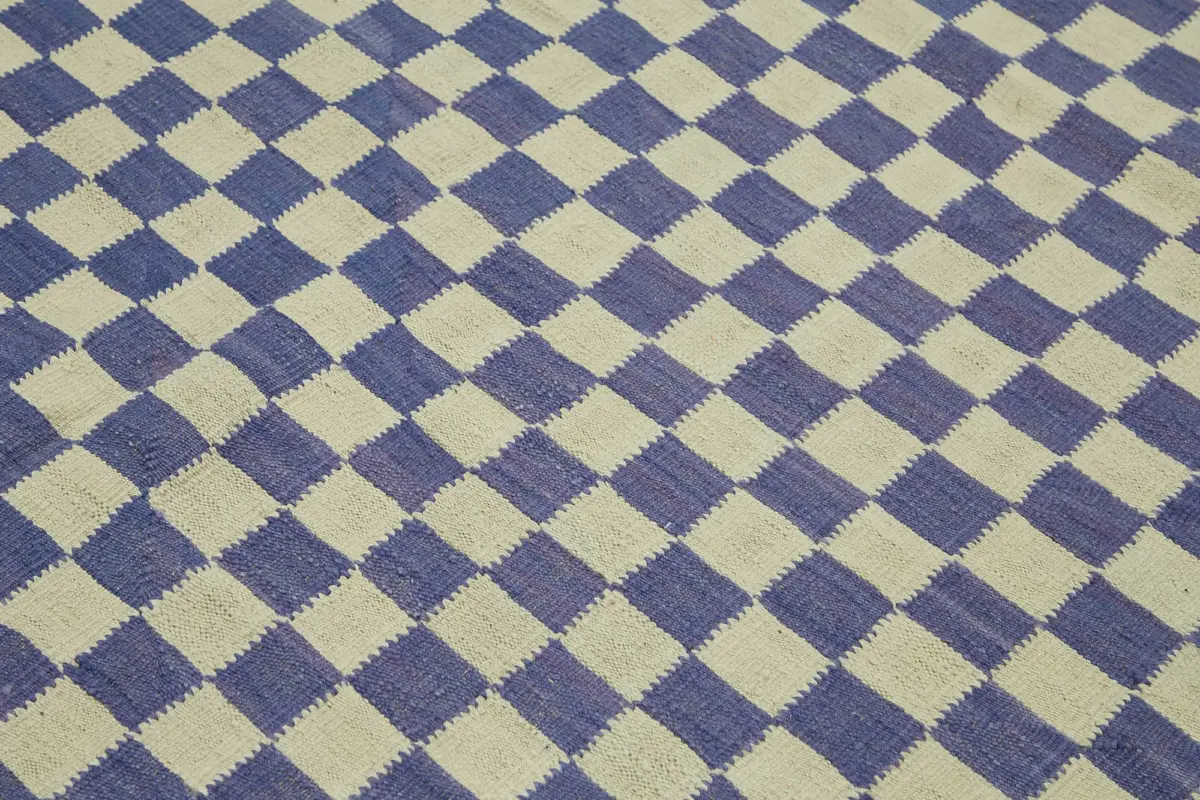 Söküntü Mor Modern Dizayn Yün El Dokuma Kilim-260x304 - Görsel 5